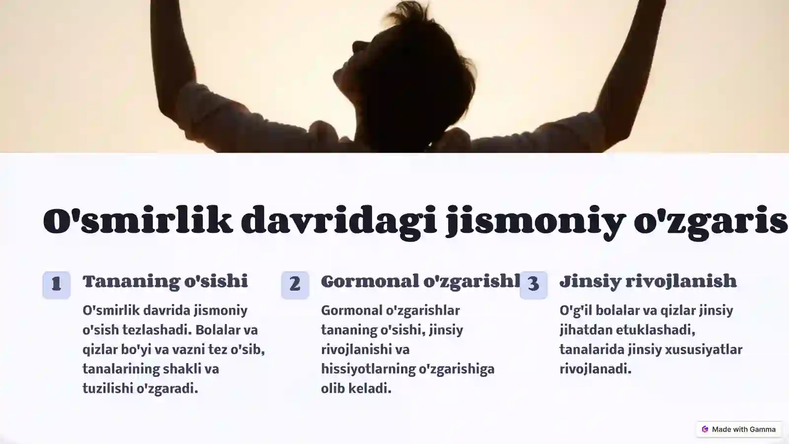 O'smirlik davri 3