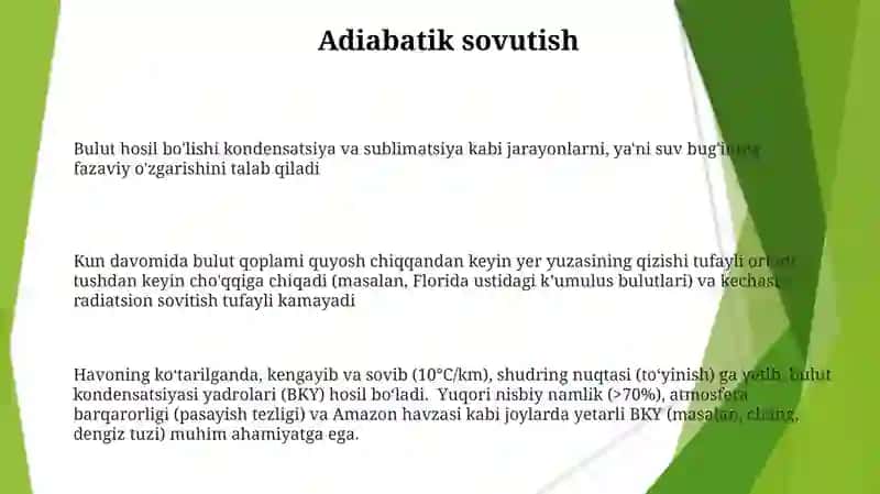 Bulutlar hosil bõlishining fizik-meteorologik sharoitlari 3