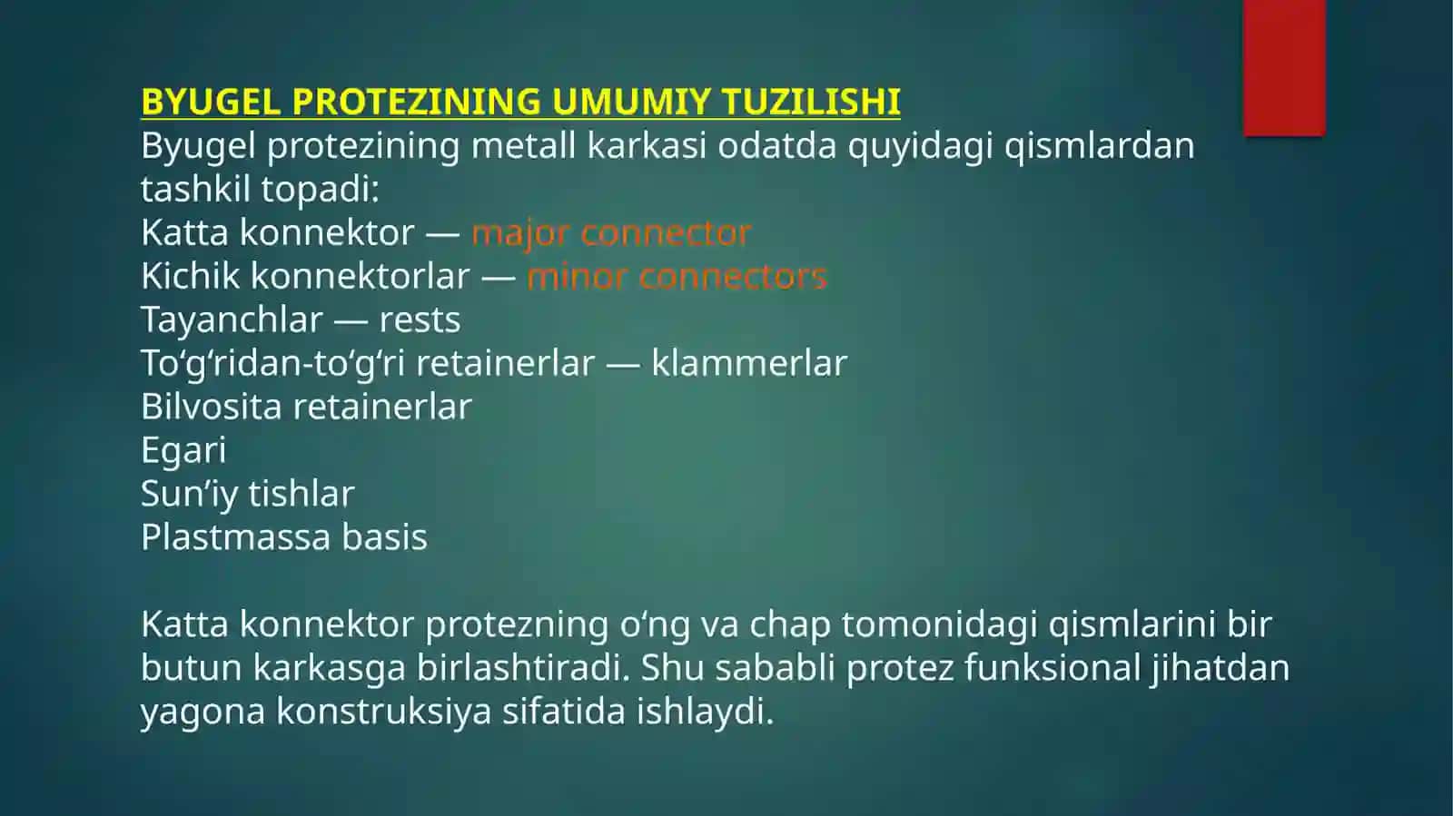 Byugel protezlarining yoylari (katta konnektorlar) 3