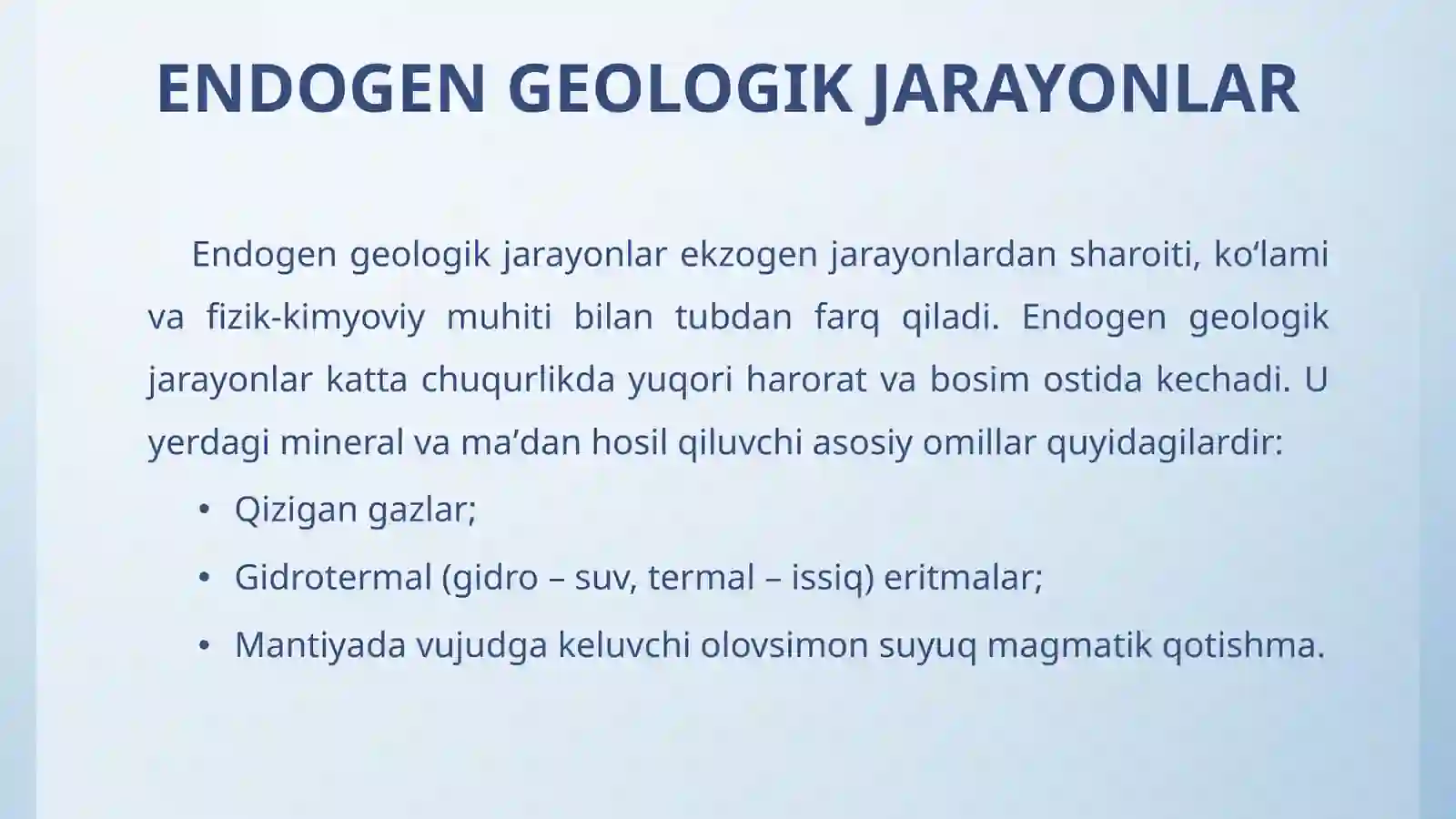 ENDOGEN GEOLOGIK JARAYONLAR 3
