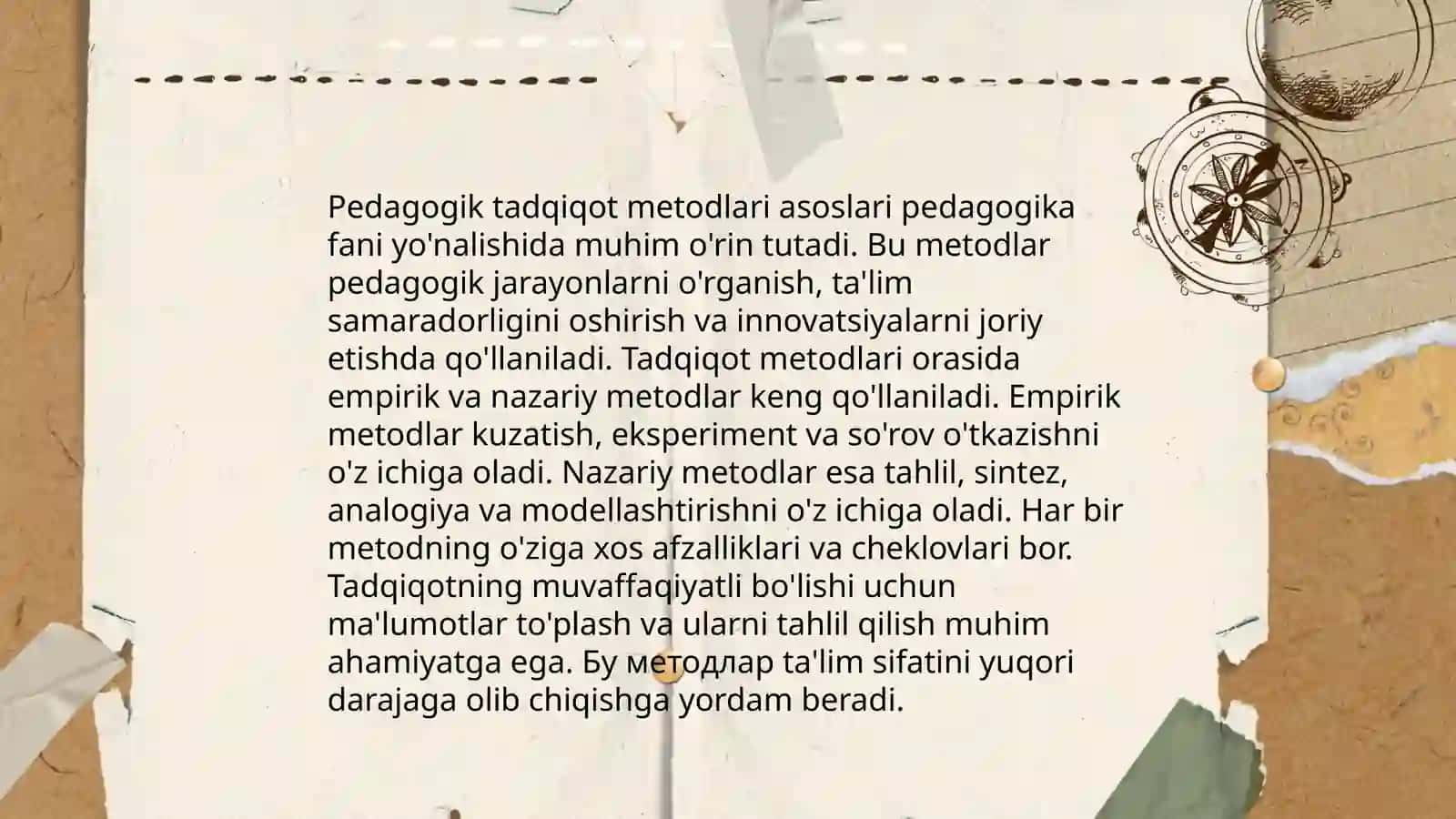 Maktabgacha ta'lim tarbiya pedagogikasining tadqiqod metodlari 3