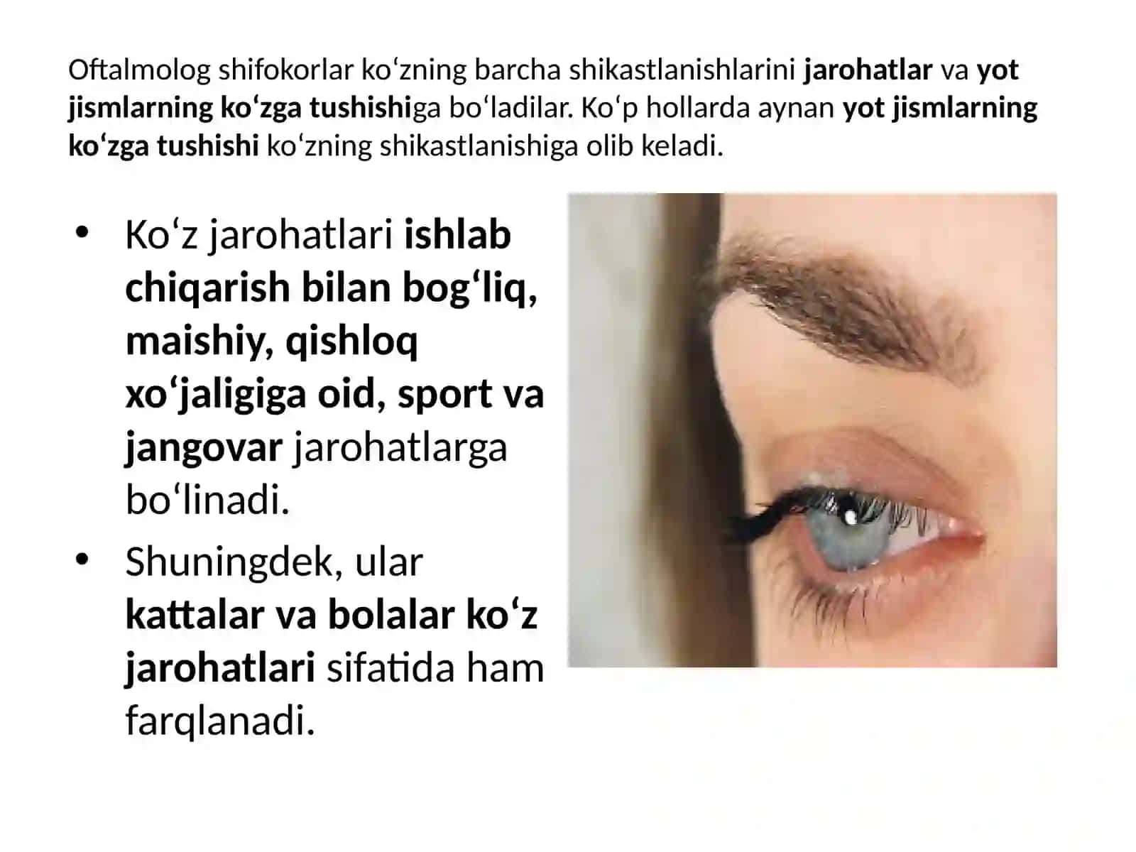 Ko’zjaroxatlari 3