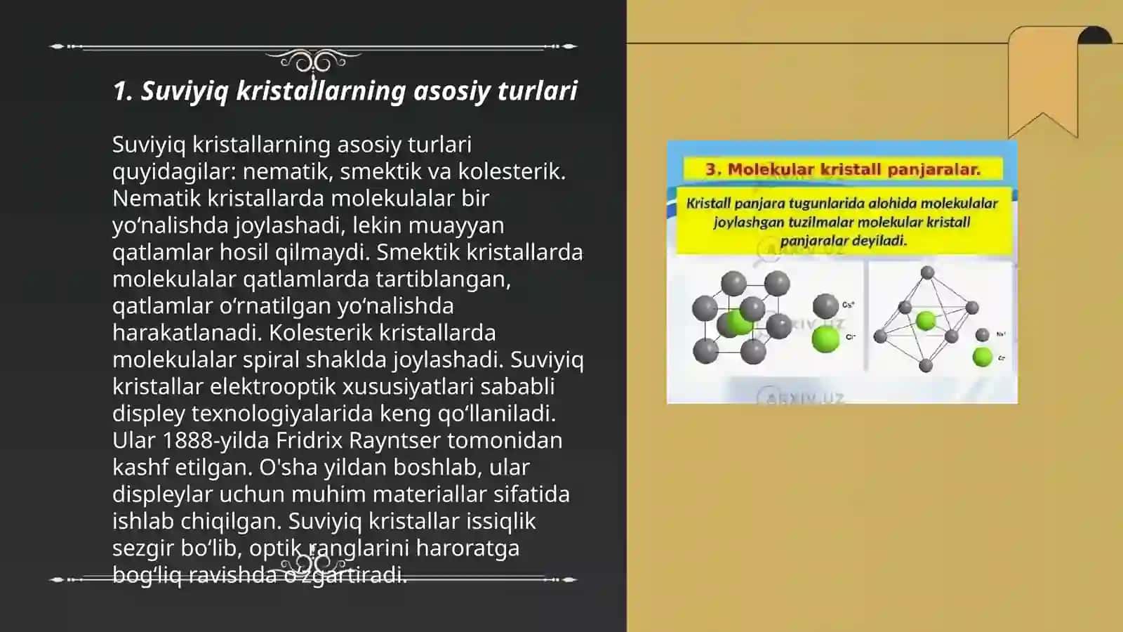 Suviyiq kristallar ha'm olardin' qa'siyetleri 3
