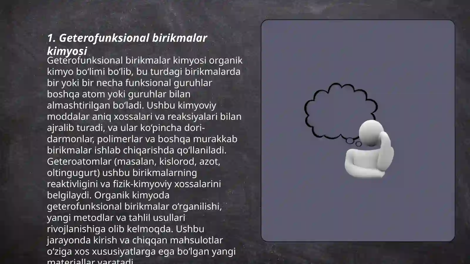 Geterofunksional birikmalar kimyosi 3