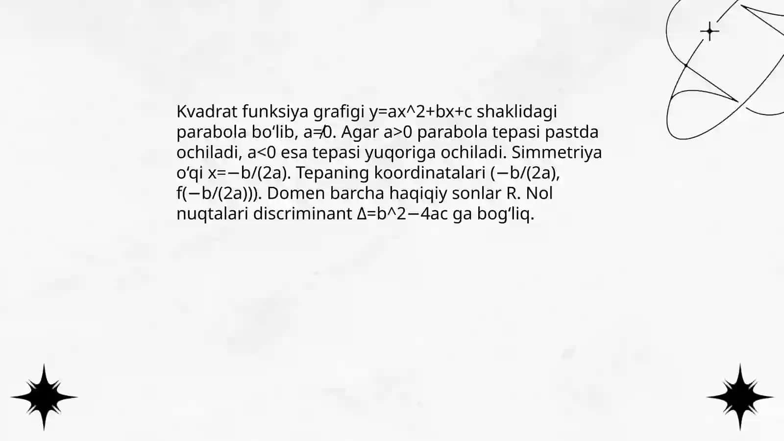 Kvadrat funksiya grafigi 3