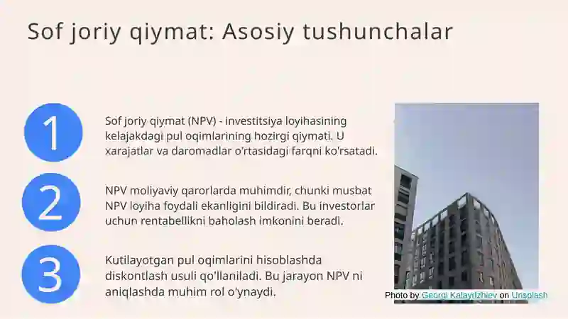 Sof joriy qiymat boʻyicha investitsion qarorlarni qabul qilish 3