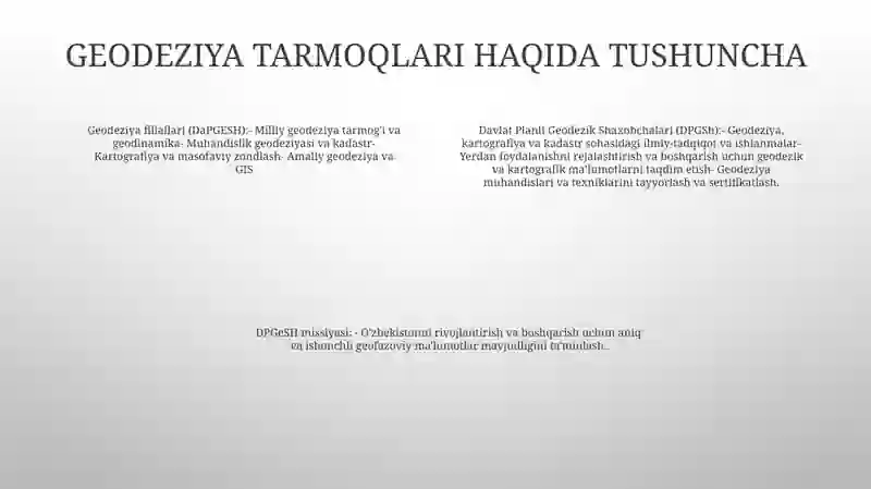 Davlat Planli Geodezik Shaxobchalari 3