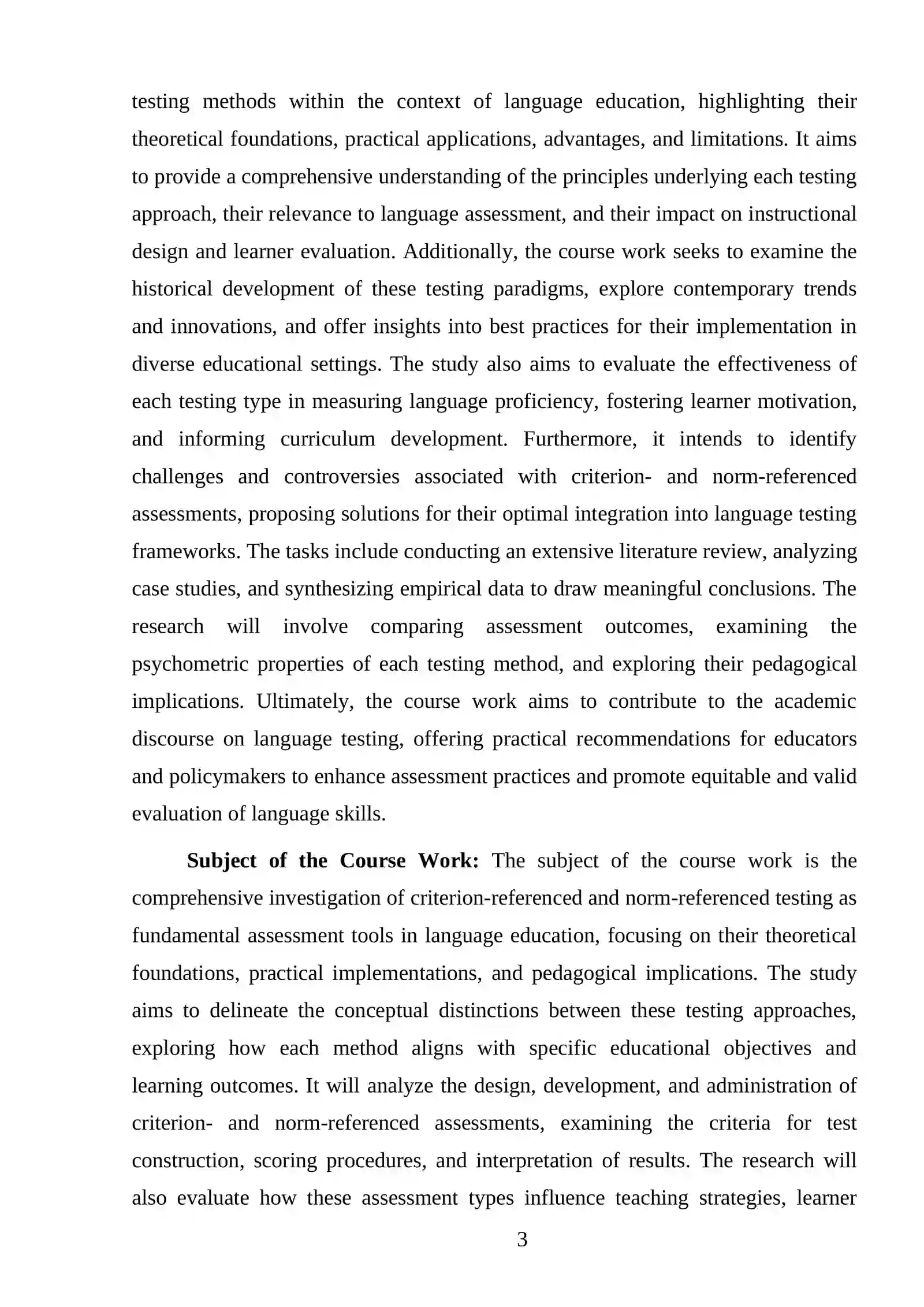 CRITERION REFERENCE AND NORM-REFERENCED TESTING IN LANGUAGE EDUCATION 3