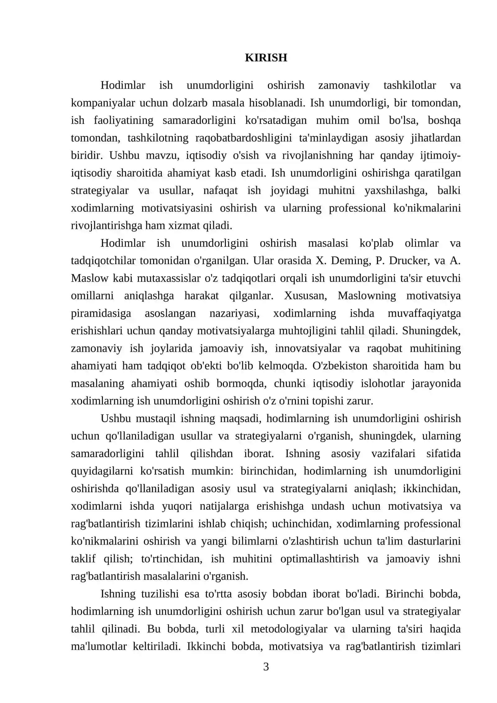 Hodimlar ish unumdorligini oshirish usullari 3