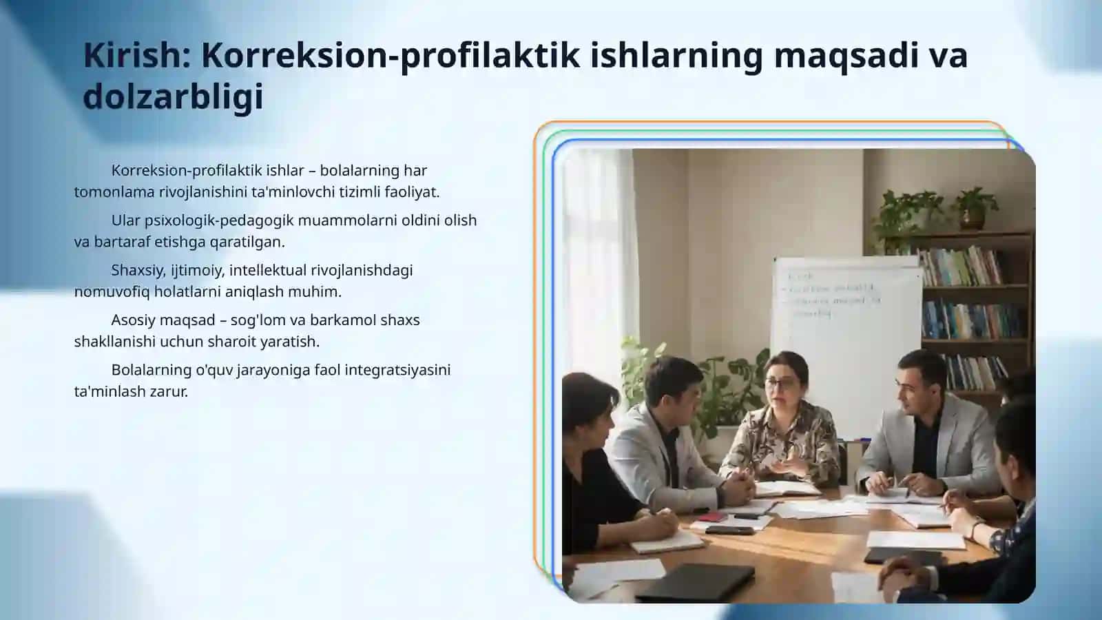 Ota ona va o'qituvchilar bilan olib boriladigan korreksion profilaktik ishlar 3