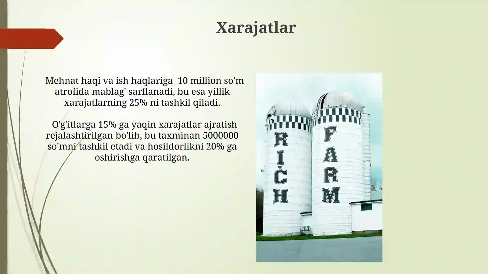 Fermer xo'jaligining biznes rejasi 3