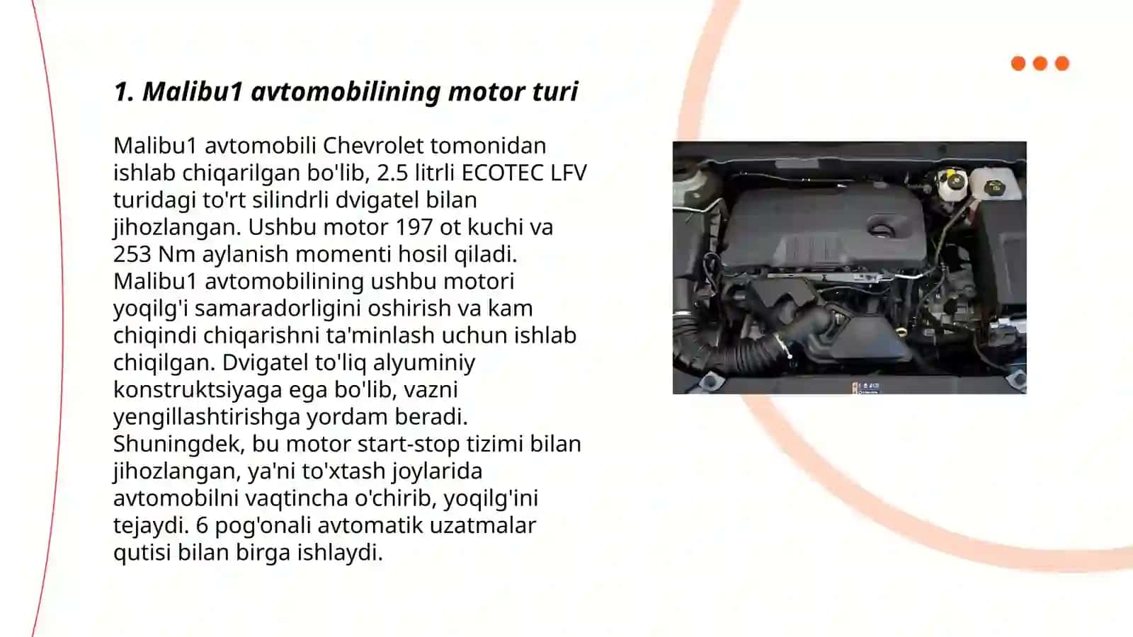 Malibu1 avtomobilining dvigatel mehanizmi 3
