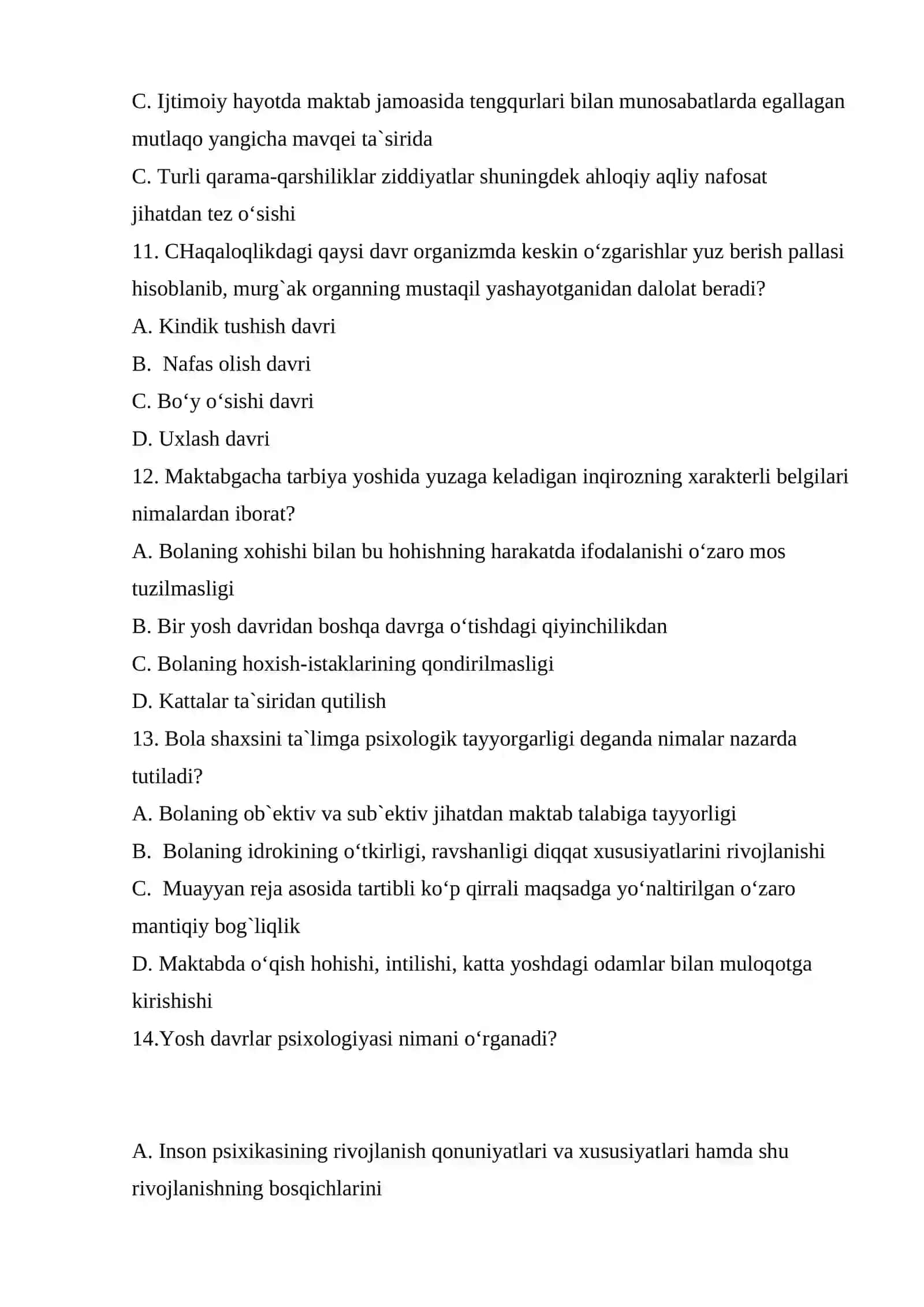 O‘spirinlik davridagi asosiy faoliyat 3