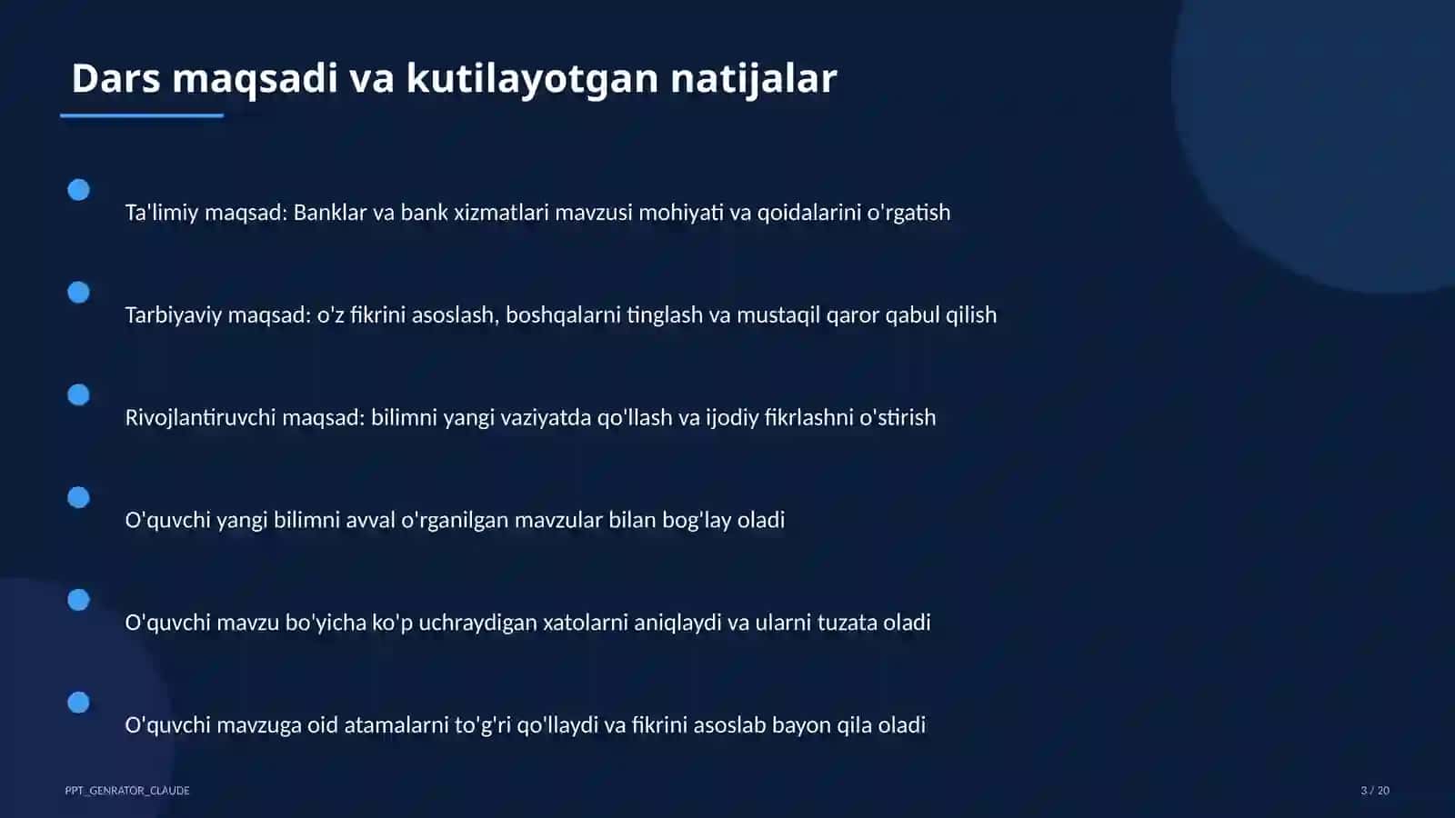 Banklar va bank xizmatlari (10-sinf) 3