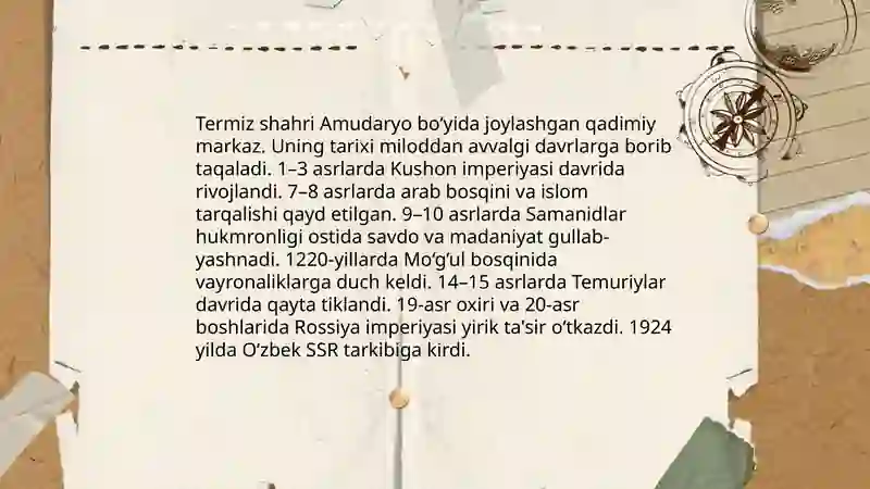 Mening Vatanim-Termiz 3