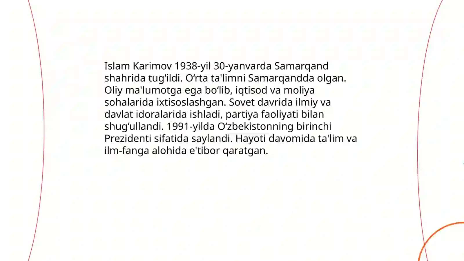 O'zbekistonning birinchi prezidenti Gulmurodova Nodira 3