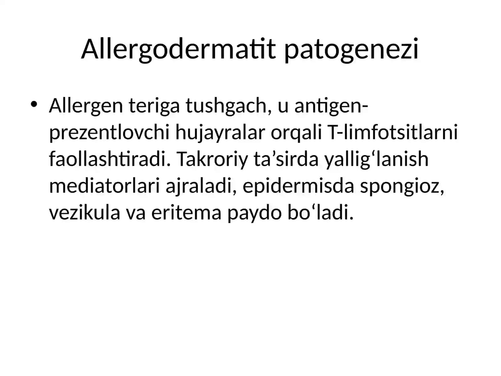 Allergodermatitning umumiy tavsifi 3