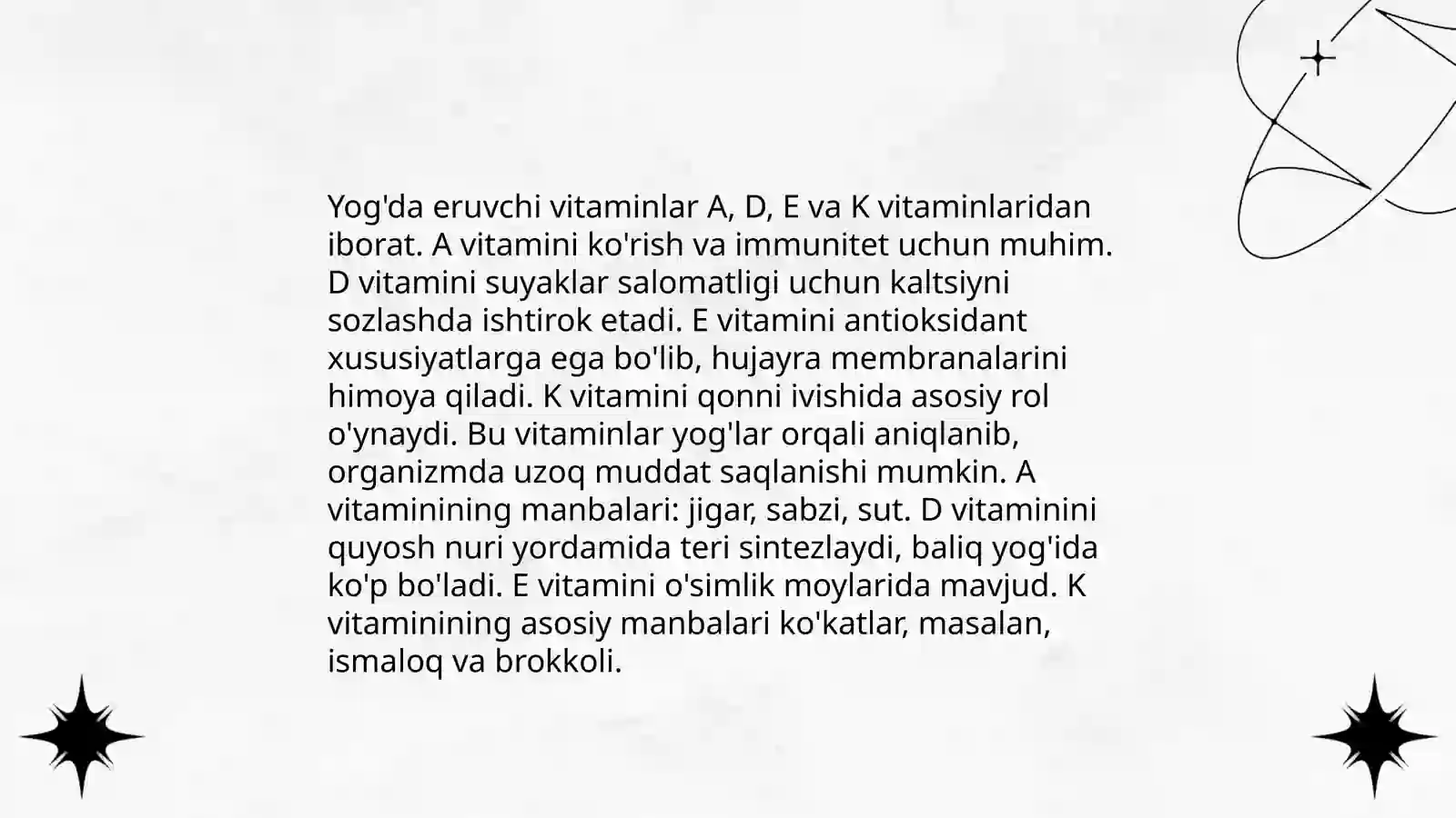 Yog'da eruvchi vitaminlar 3