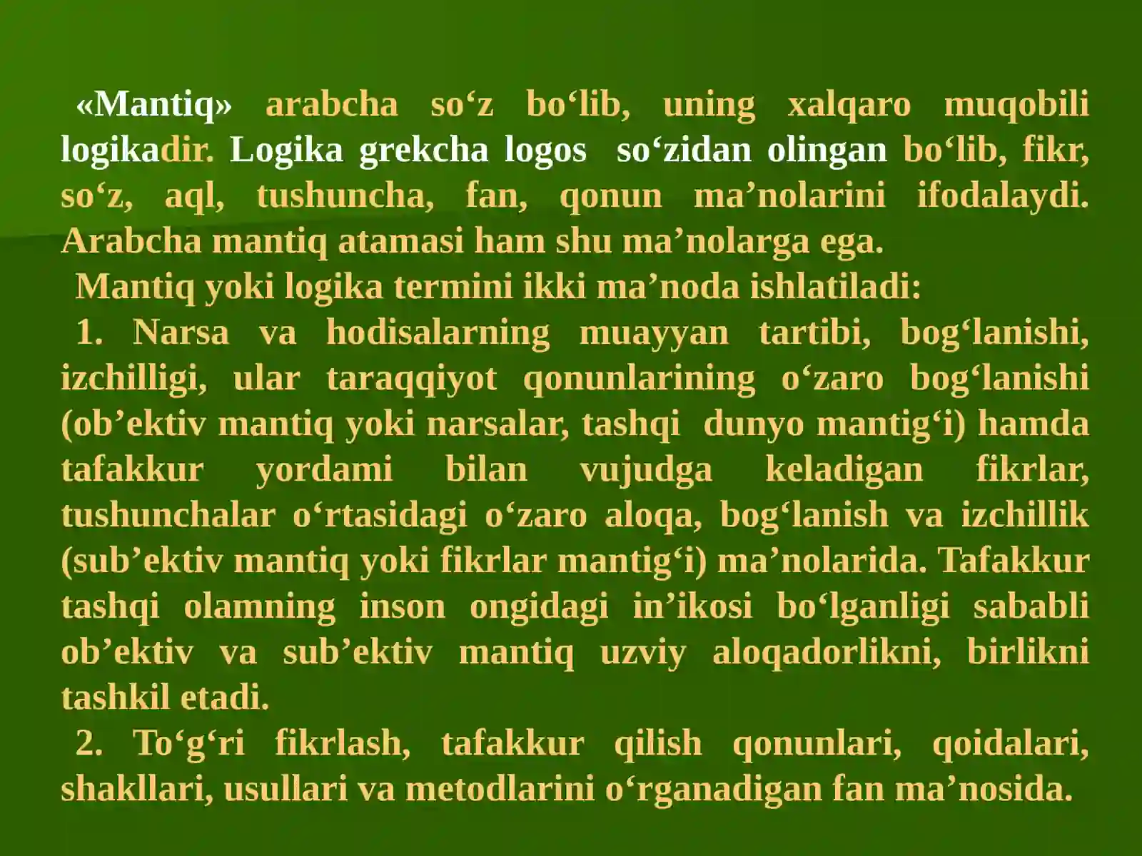Mantiq ilmi Falsafada 3