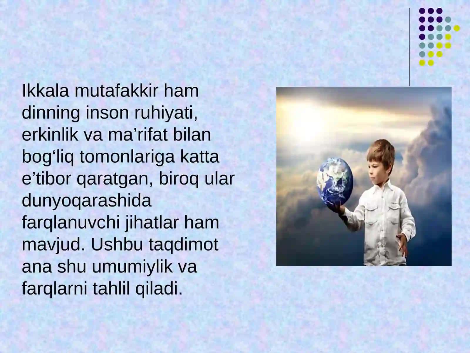 ʼʼDin va hur fikrlilikʼʼ (Berdyaevning diniy hurfikrlilik haqidagi gʻoyalarini Gʻazzoliy gʻoyalari bilan qiyoslash) 3