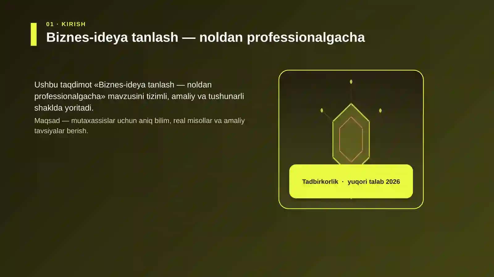 Biznes-ideya tanlash — noldan professionalgacha 3