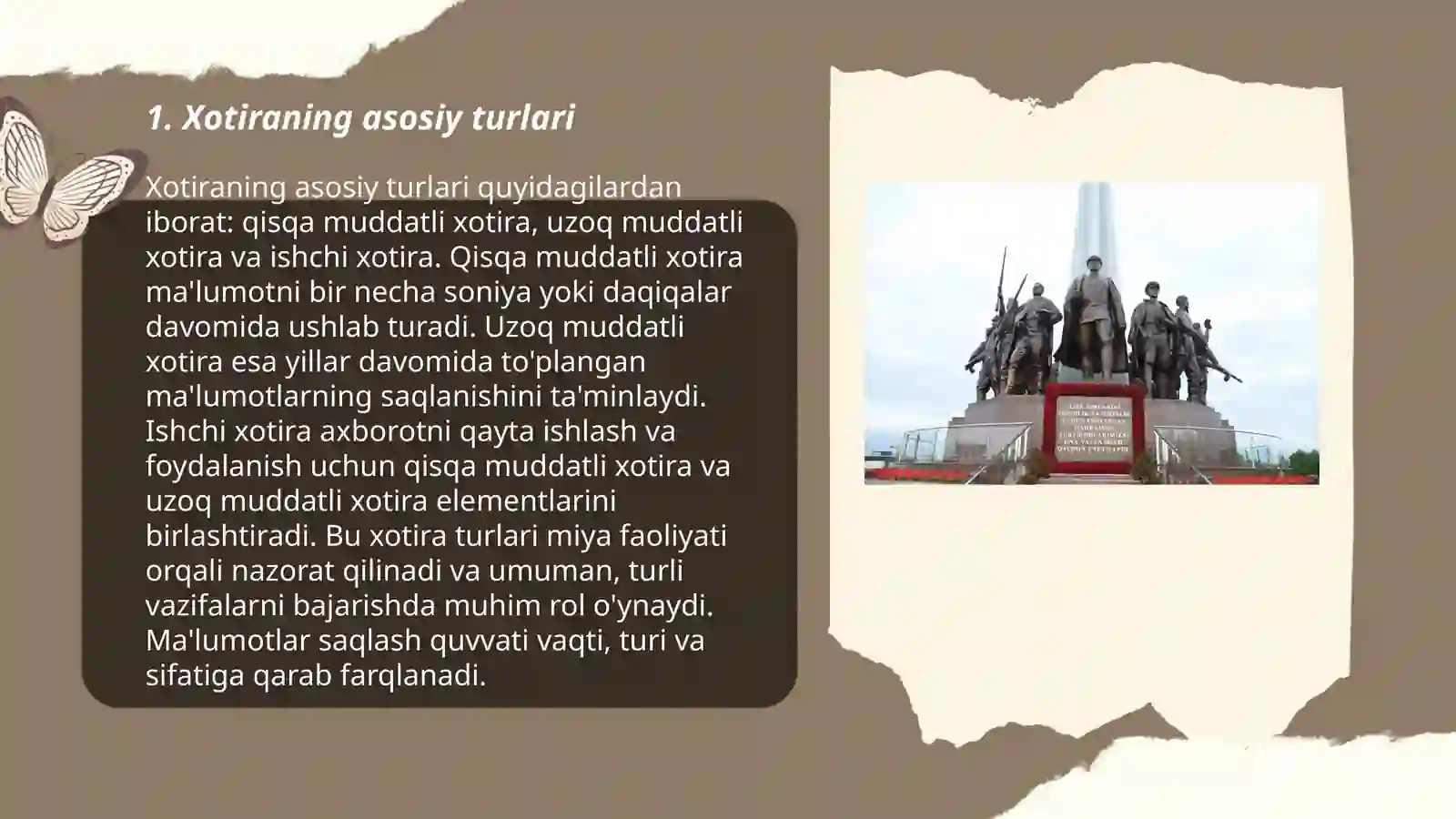 Xotira turlari va uning jarayonlari 3