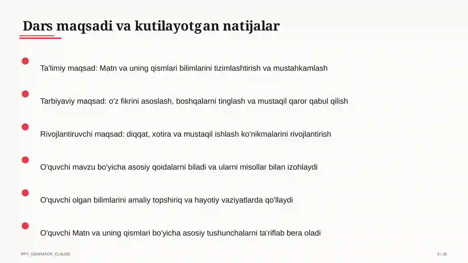 Matn va uning qismlari (3-sinf) 2