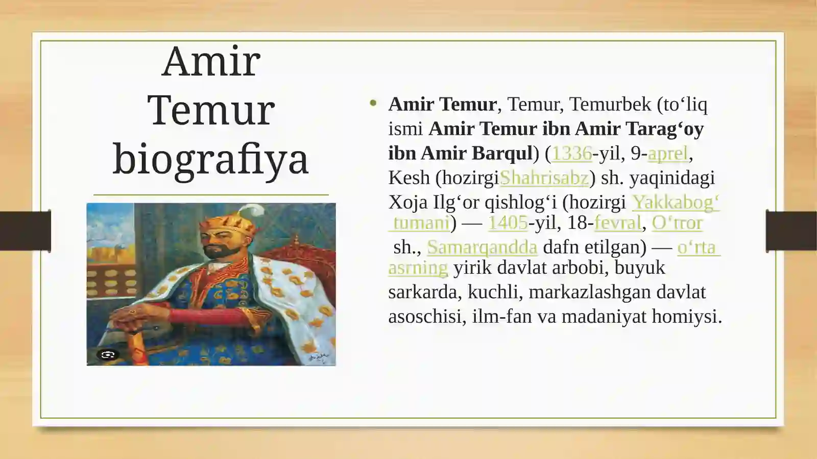 Amir Temur davri haqida 3