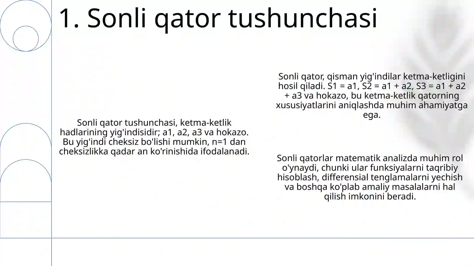 Sonli qatorlar tushunchasi 3