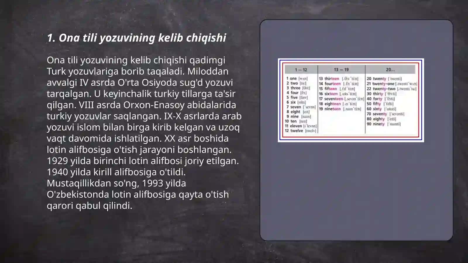 Ona tili yozuvi tarixi va taraqqiyoti haqida 3