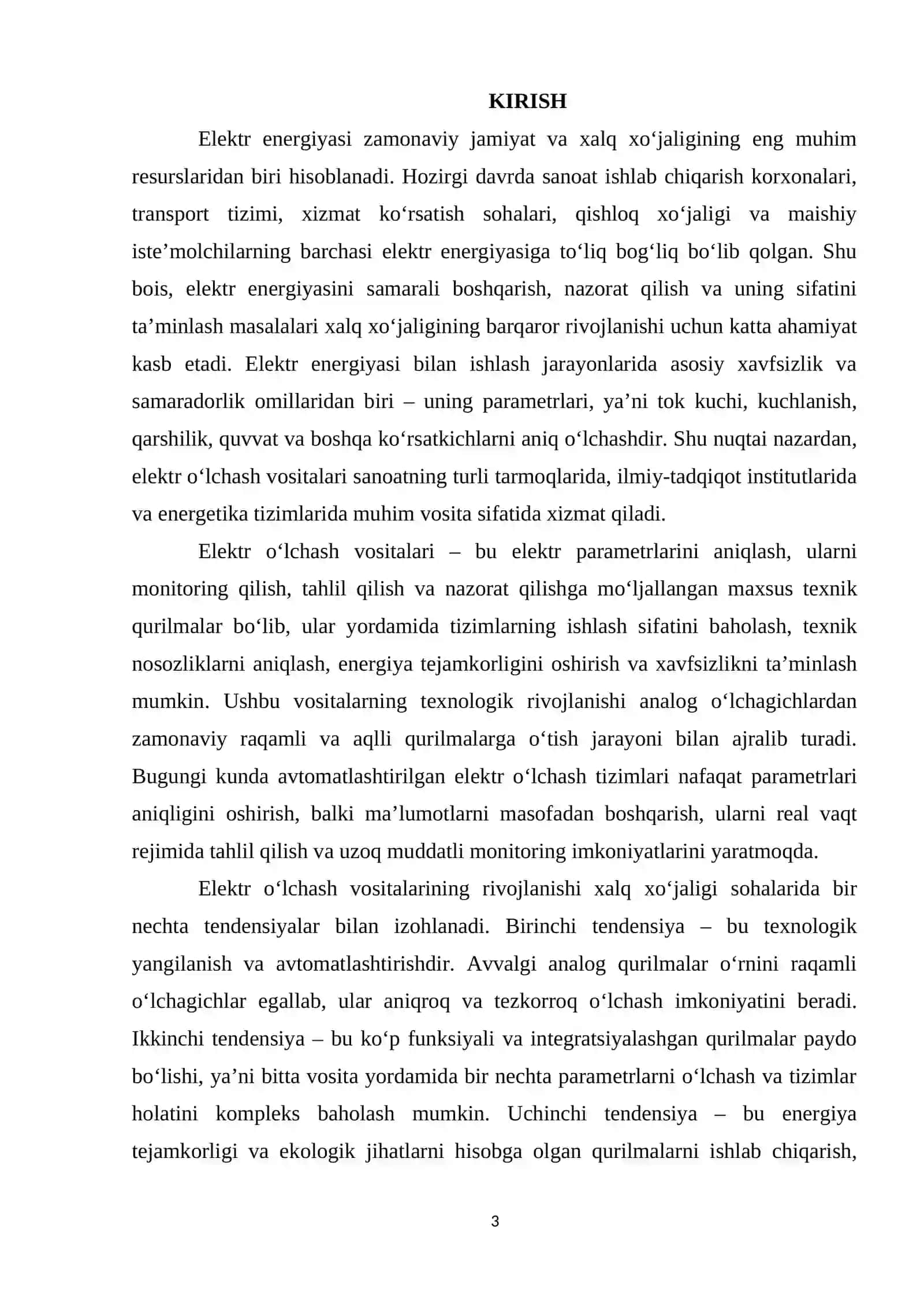 Xalq xo’jaligida qo’llaniladigan elektr o’lchash vositalarining rivojlanish tendensiyalari 3