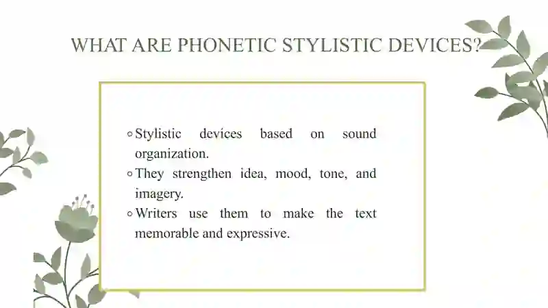 Phonetic Expressive Means and Stylistic Devices 3