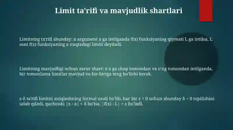Limitning ta'rifi 3