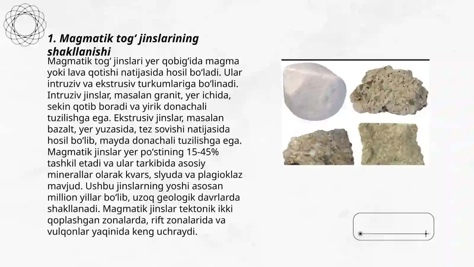 Magmatik togʻ jinslari klassifikatsiyasi 3