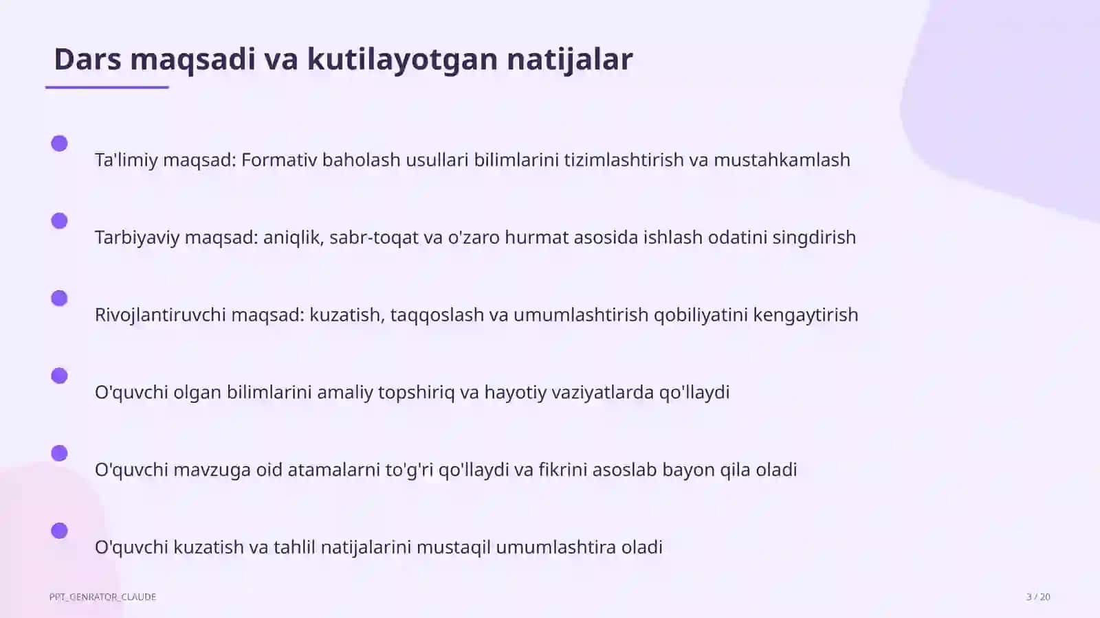 Formativ baholash usullari 3