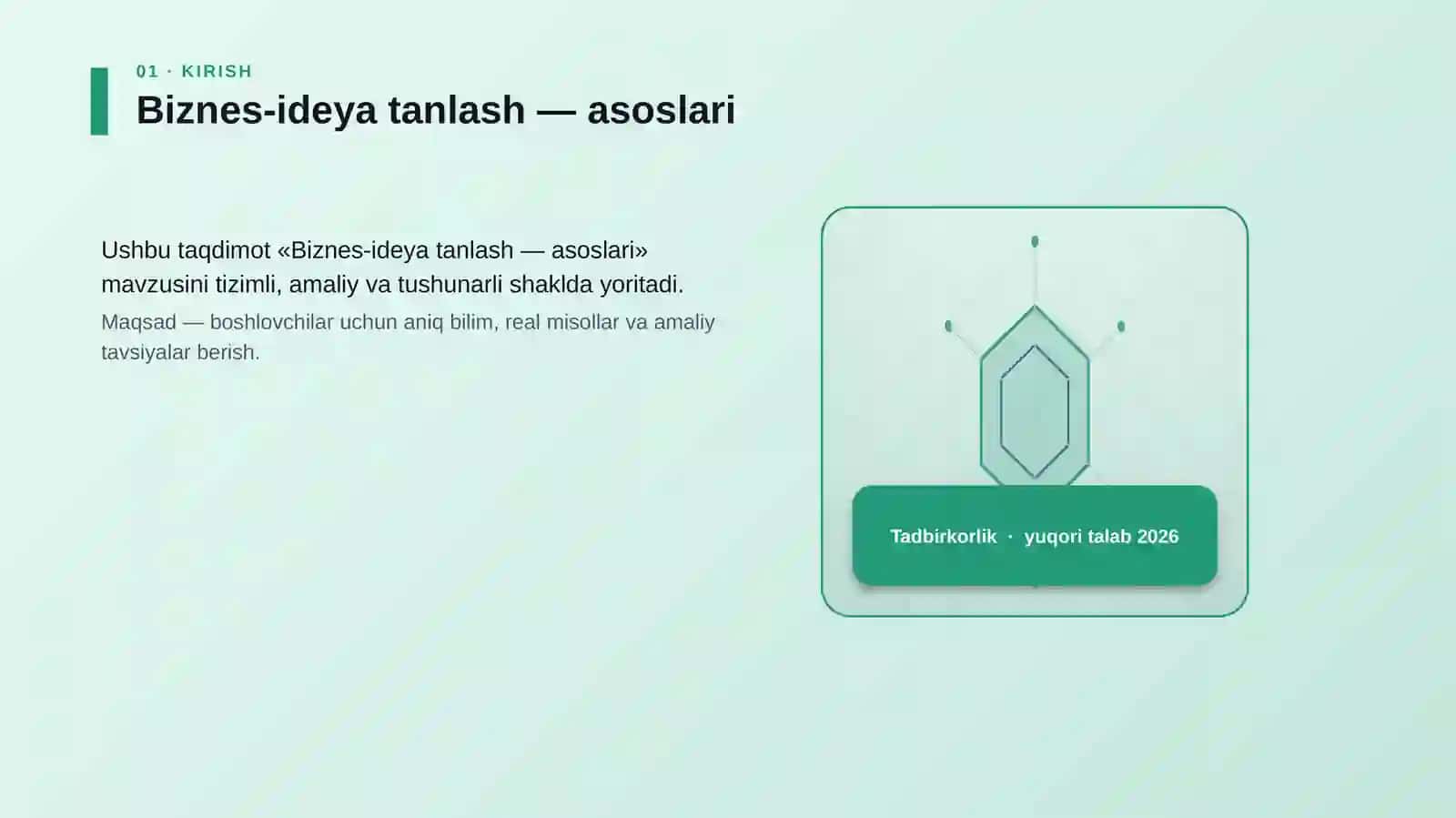 Biznes-ideya tanlash — asoslari 3