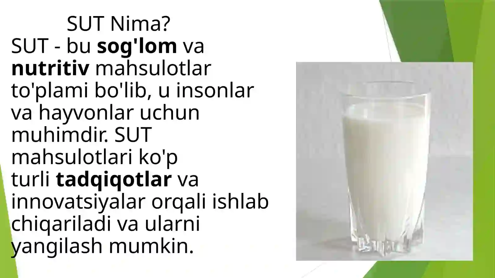 Sut va sut mahsulotlari ishlab chiqarish biotexnologiyasi 3