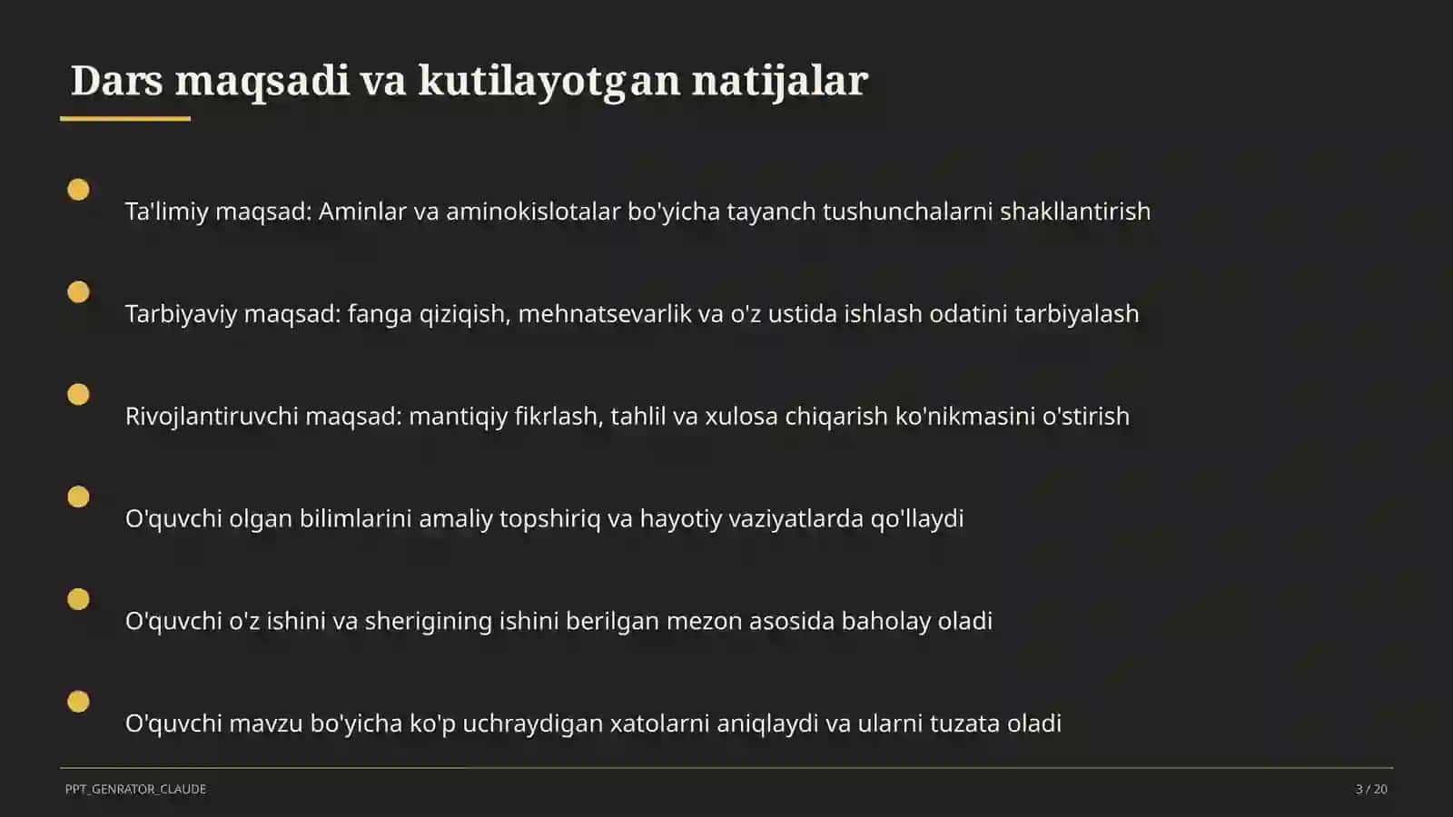 Aminlar va aminokislotalar (11-sinf) 3