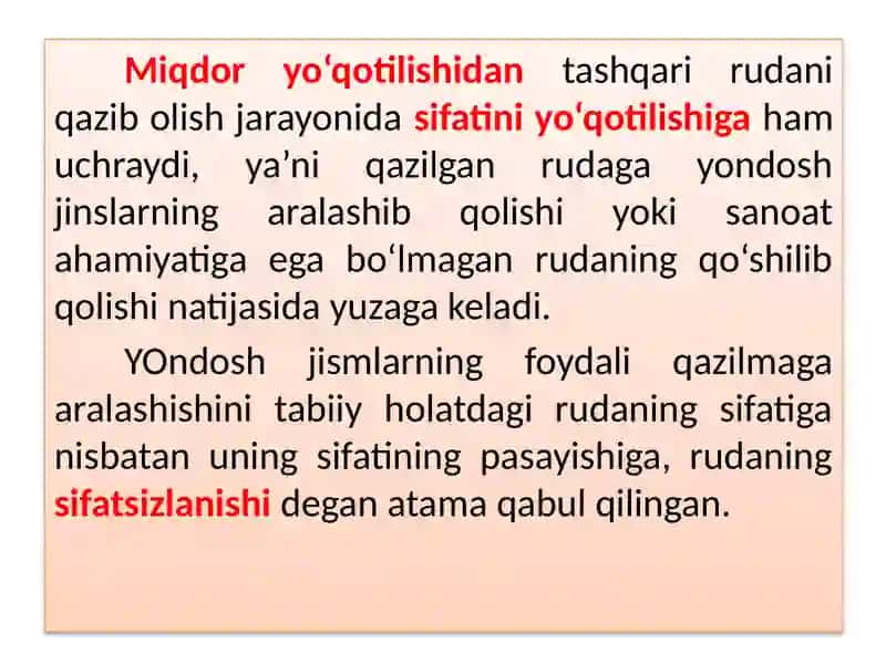 Yo‘qotilishni hisobga olish va ularni turkumlash (tasniflash) 3