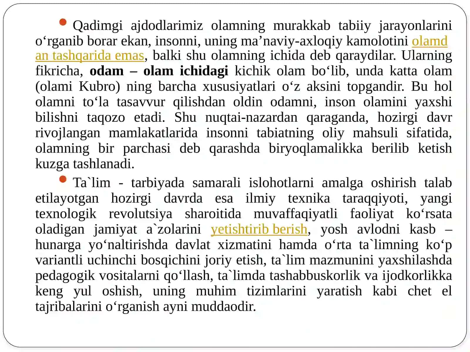 Yurt chog'ida ta'lim berishda qamrab olgan metodiklar 3