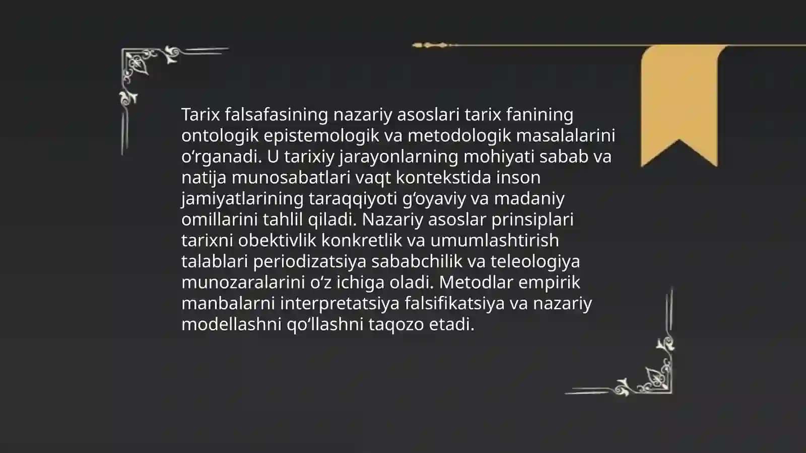 Tarix falsafasi va metadalogiyasi 3