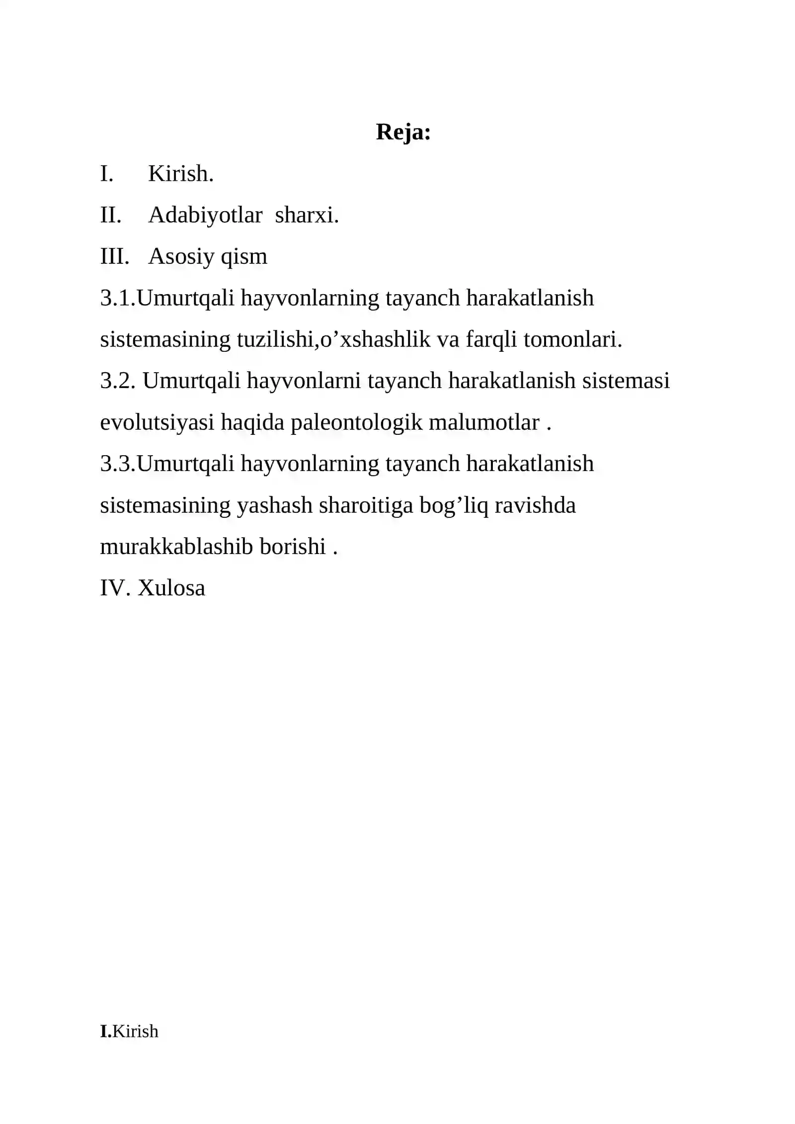 Zoologiya fanidan kurs ishi 3