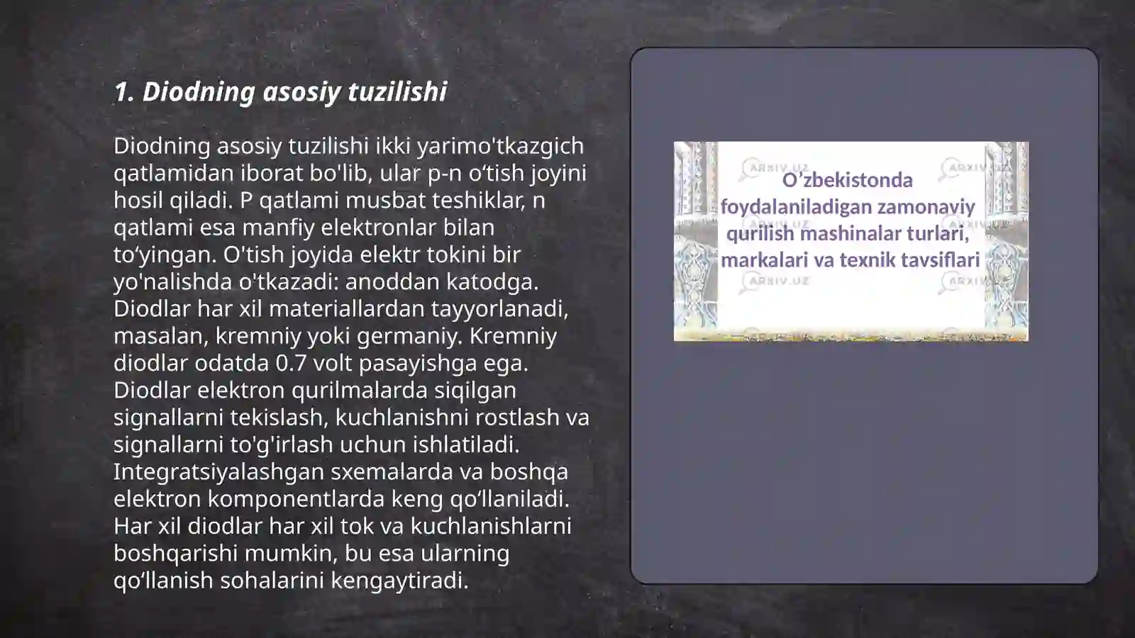 Diodlar va uning turlari 3