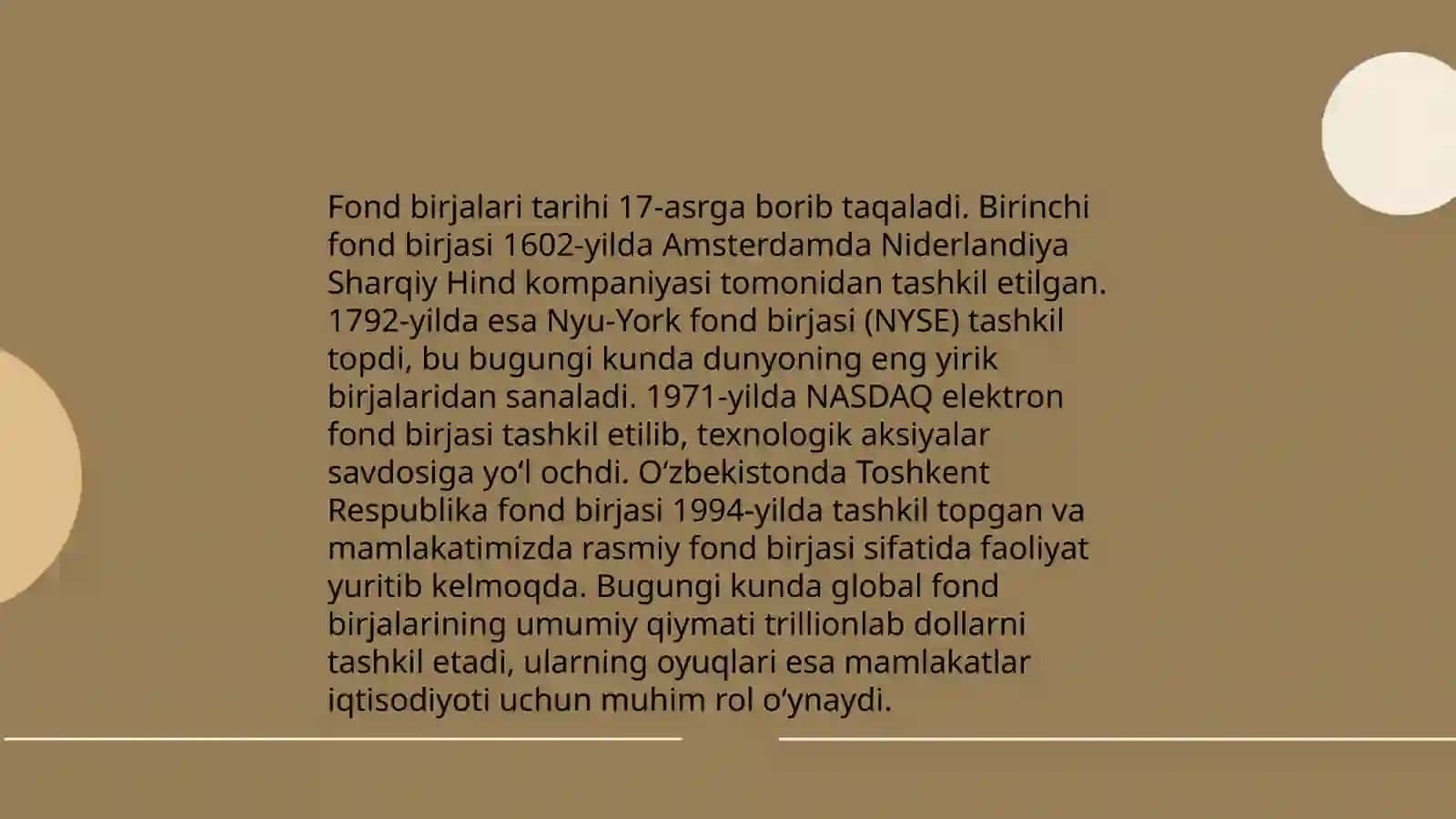 Fond birjalari yuzaga kelishi va ular faoliyatining asosiy prinsiplari 3