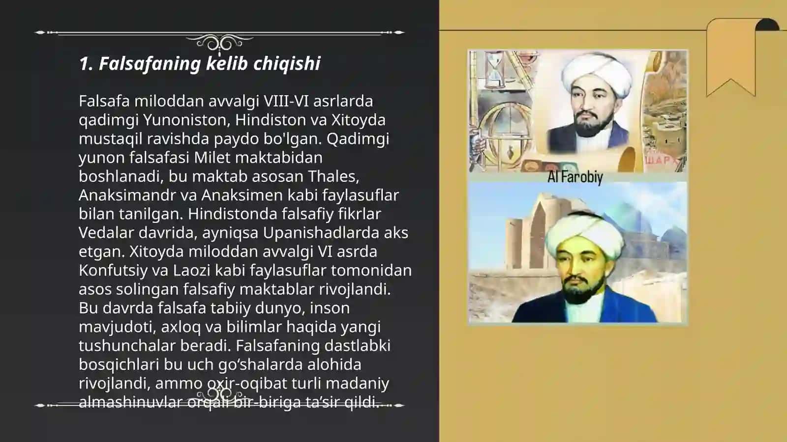 Sharq va G'arb mutafakkirlari: Falsafaning mohiyatiga oid ta'riflar 3
