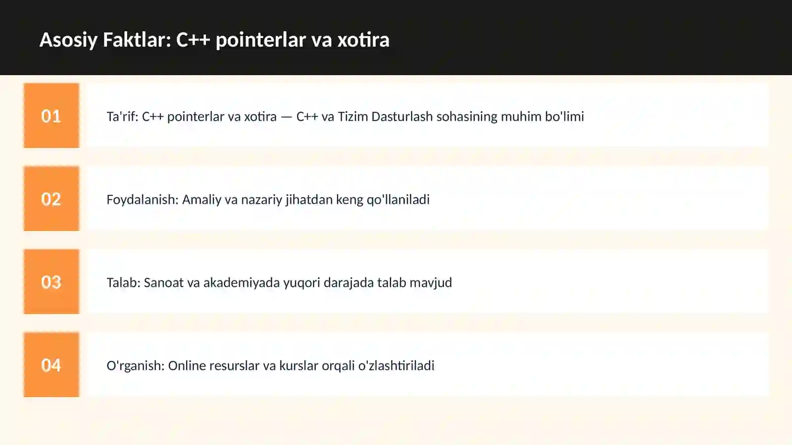 C++ VA TIZIM DASTURLASH 3