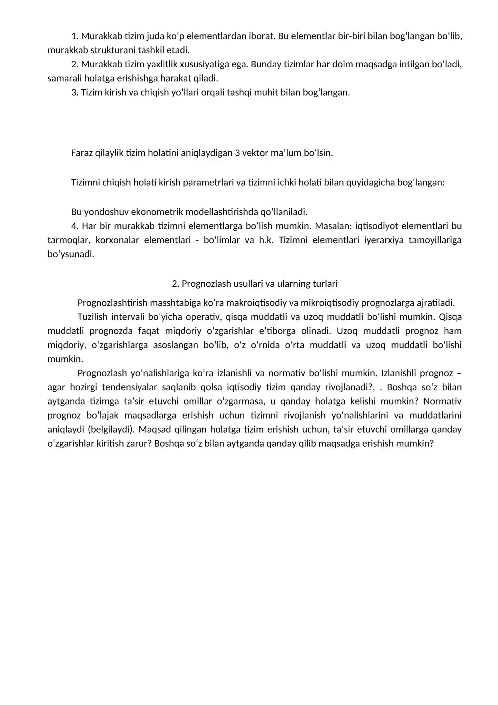 IQTISODIY KО‘RSATKICHLARNI PROGNOZLASHDA EKONOMETRIK MODELLARDAN FOYDALANISH 3