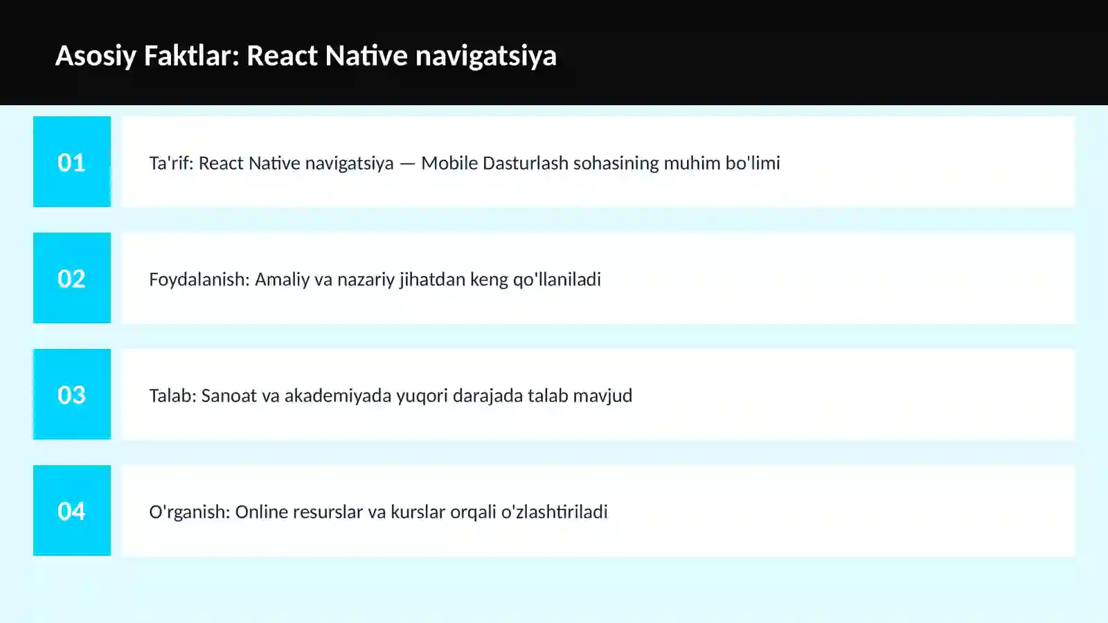 React Native navigatsiya 3