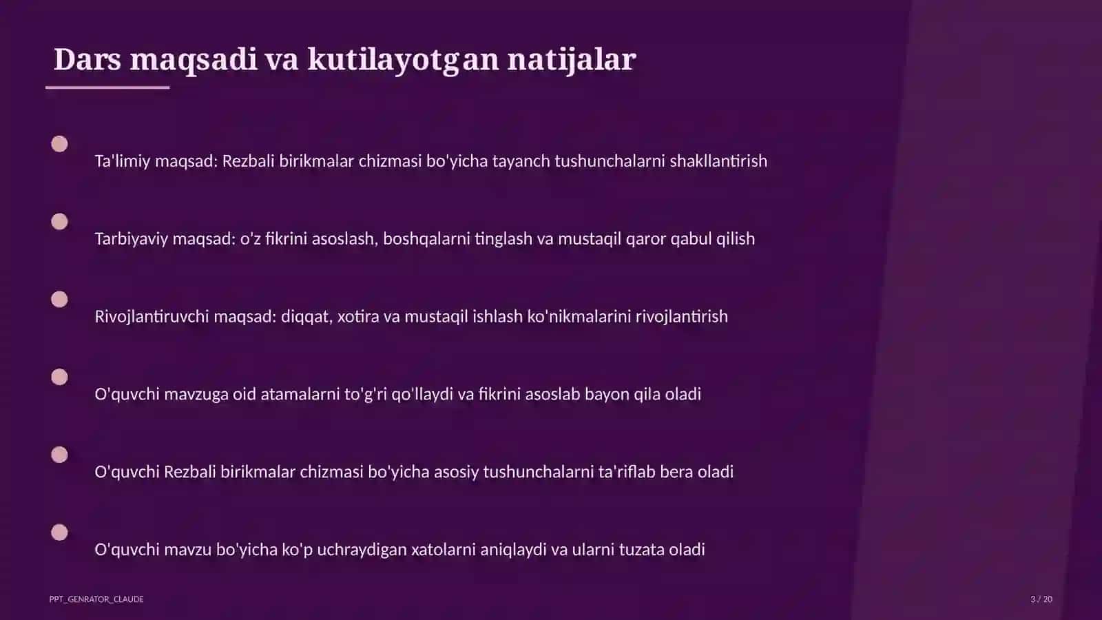 Rezbali birikmalar chizmasi (9-sinf) 3