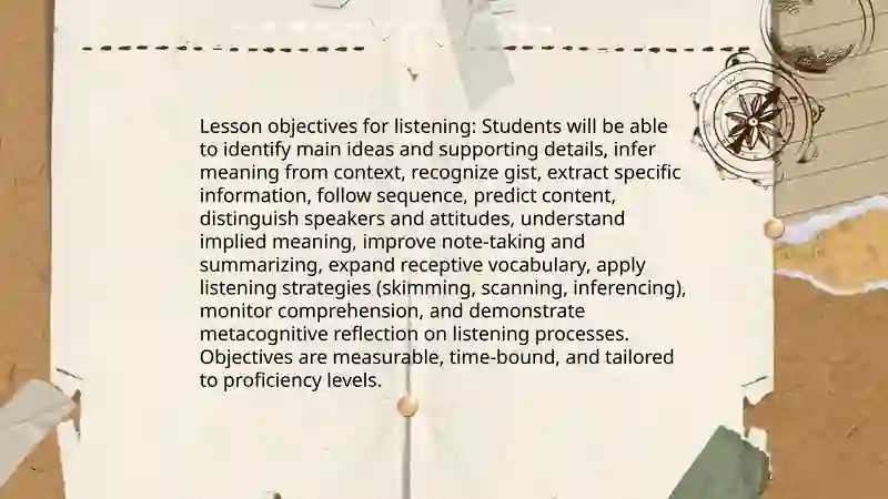 Teaching Listening Lesson plan 3